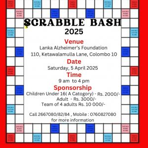 Scrabble Bash flyer