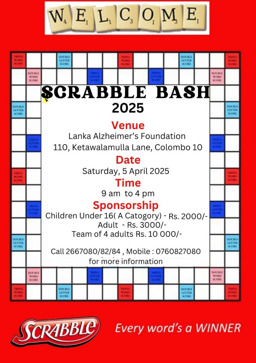 Scrabble Bash flyer